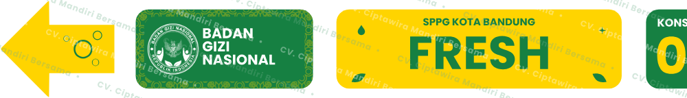 Contoh segel Green Sunny berwarna hijau